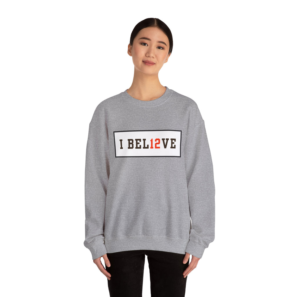 I BEL12VE Shedeur Sanders #12 Cozy Women’s Crewneck