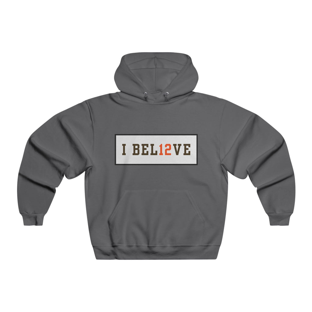 I BEL12VE Shedeur Sanders #12 Hoodie | Sports Fan Gear | Motivational Fleece Hoodie