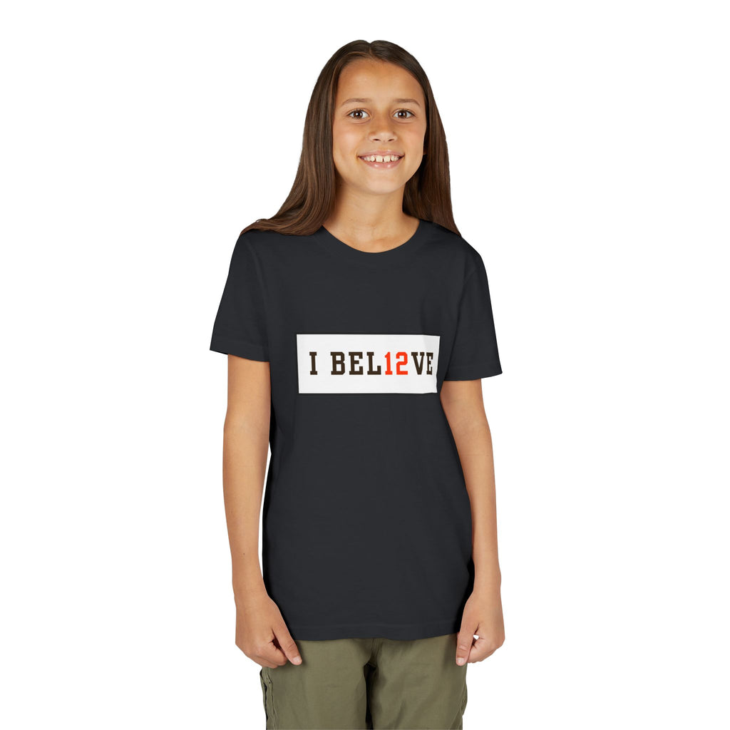 I BEL12VE Shedeur Sanders #12 Youth T-Shirt