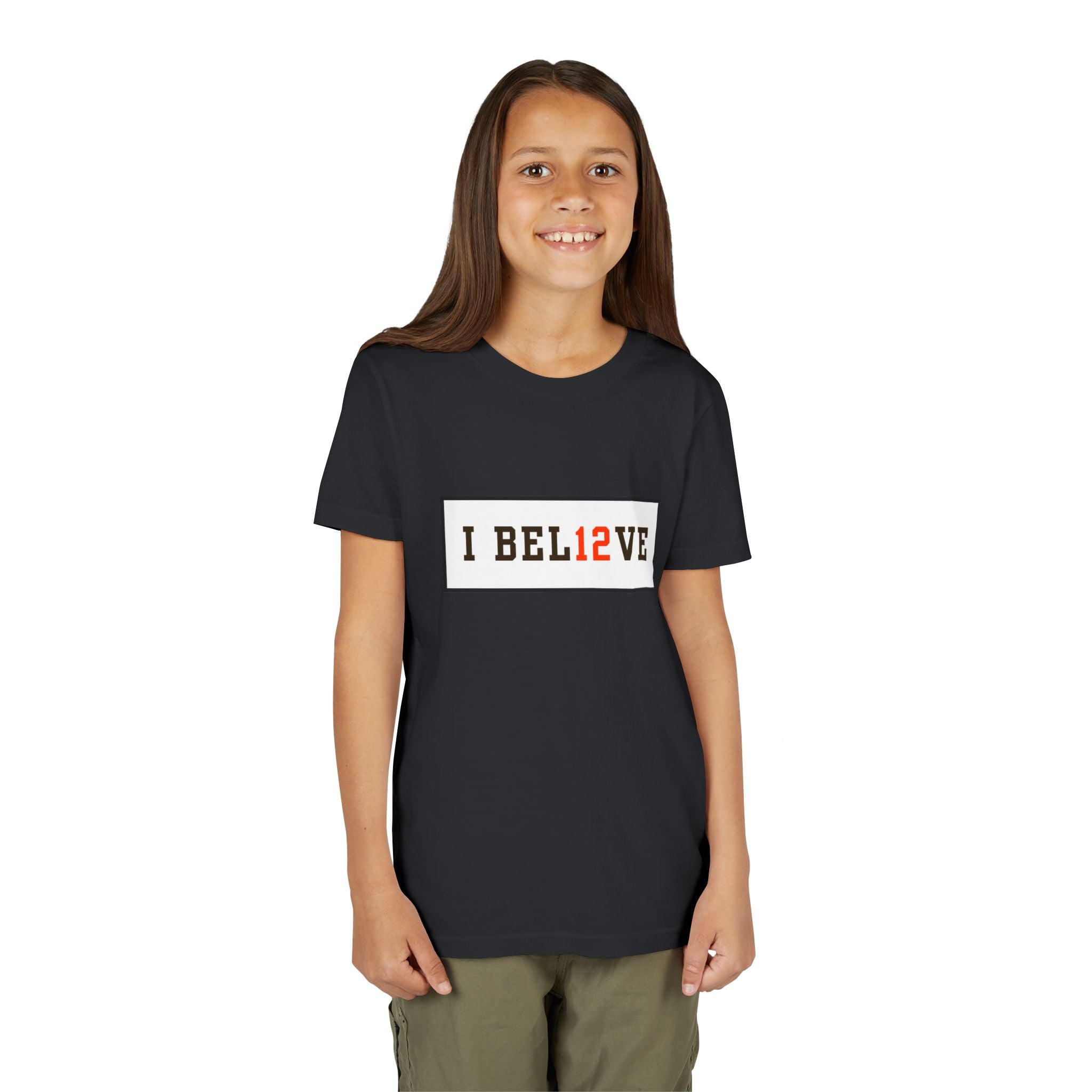 I BEL12VE Shedeur Sanders #12 Youth T-Shirt