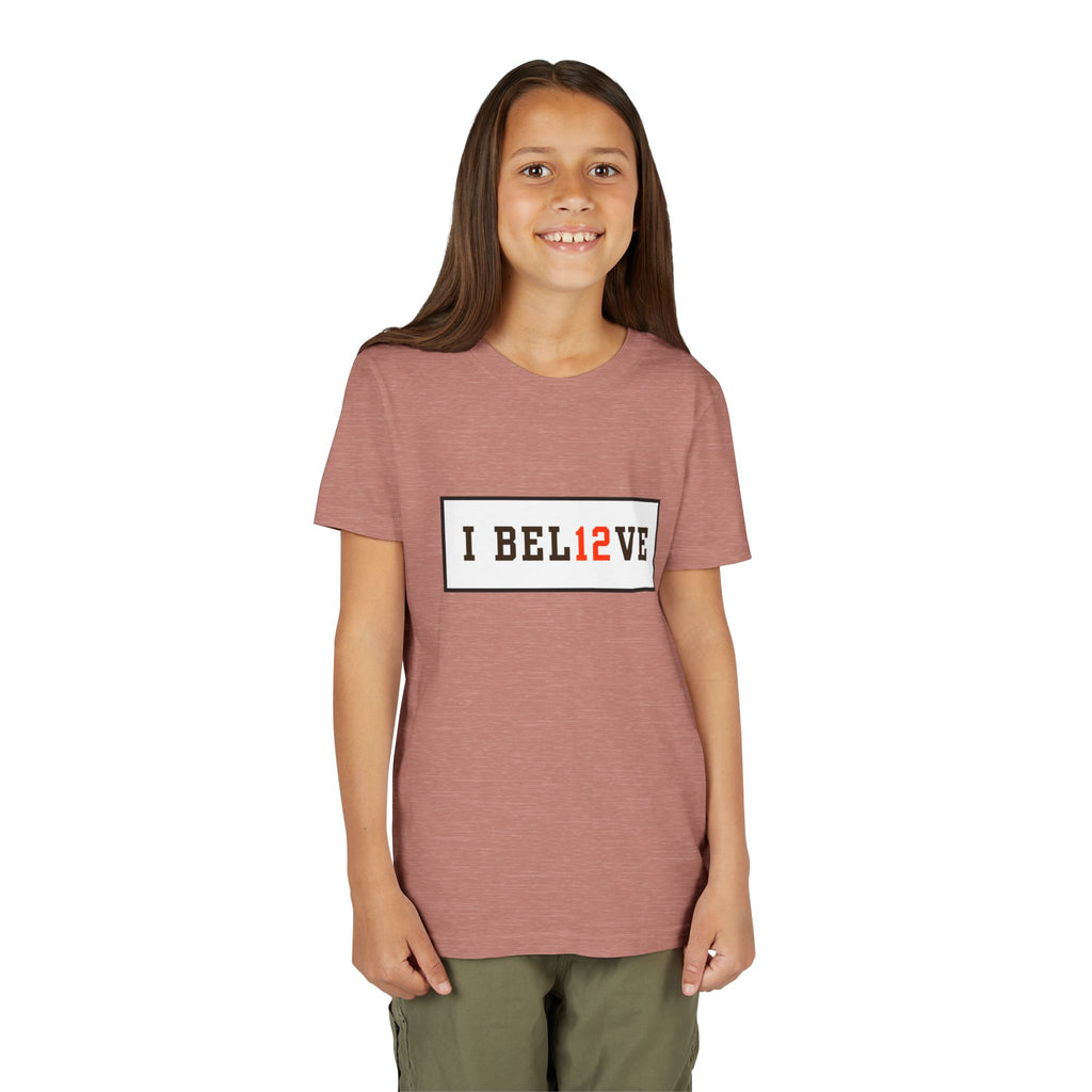 I BEL12VE Shedeur Sanders #12 Youth T-Shirt