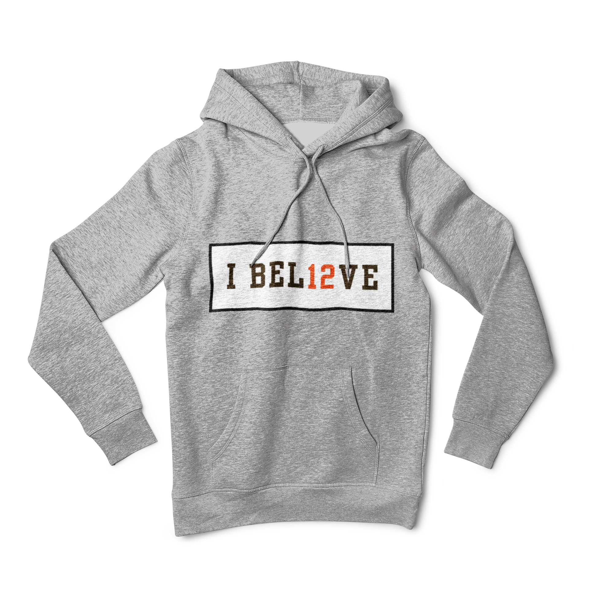 I BEL12VE Shedeur Sanders #12 Hoodie | Sports Fan Gear | Motivational Fleece Hoodie