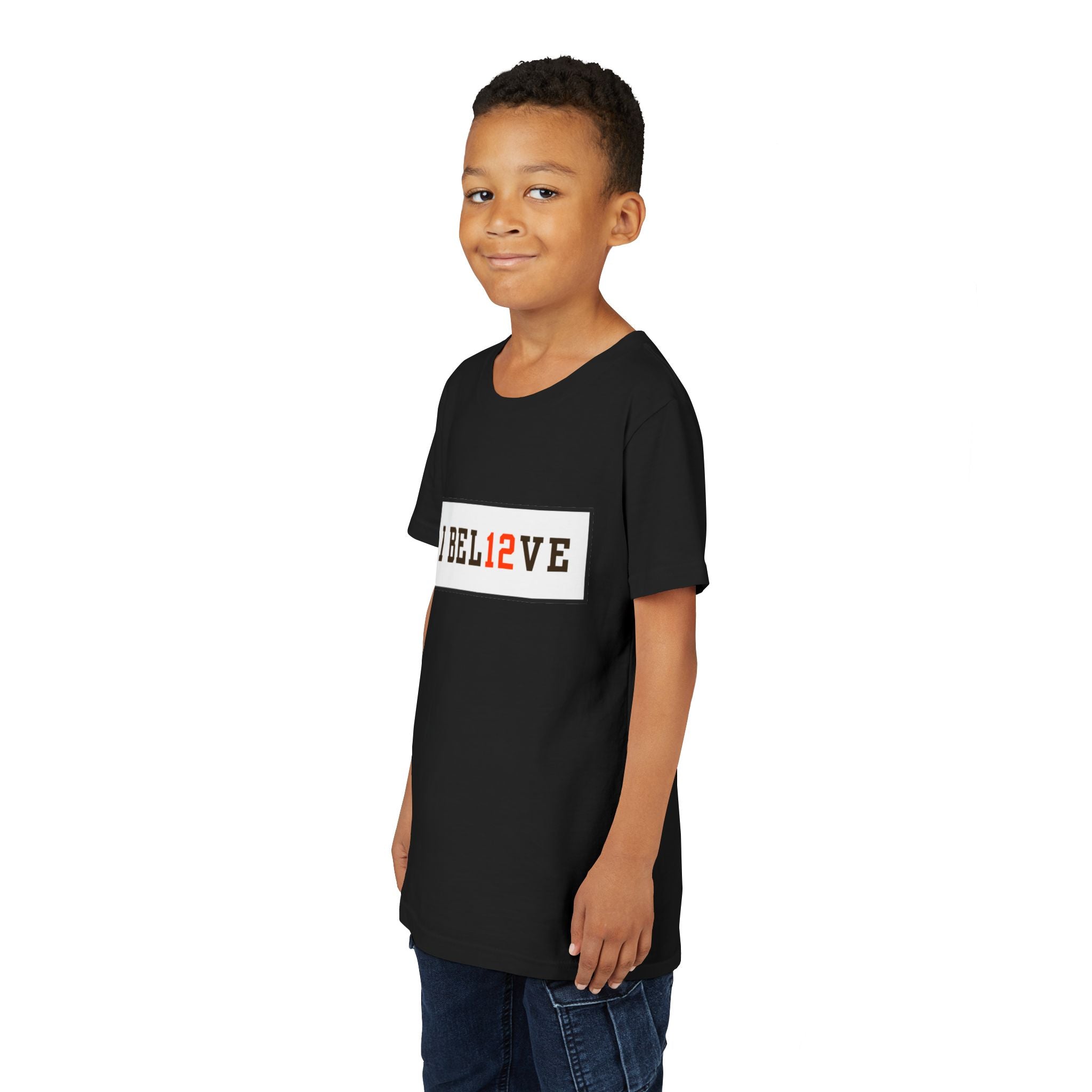 I BEL12VE Shedeur Sanders #12 Youth T-Shirt