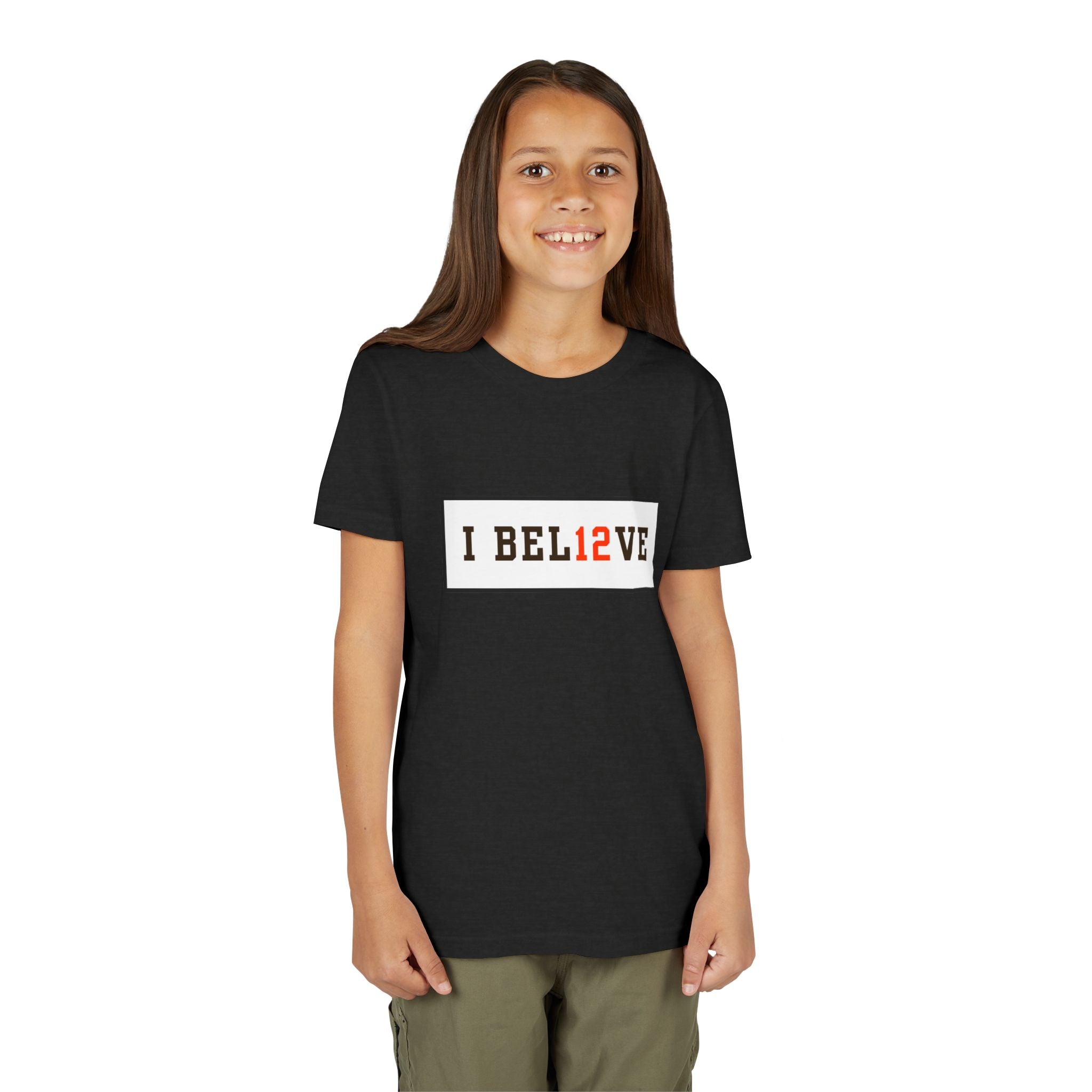 I BEL12VE Shedeur Sanders #12 Youth T-Shirt