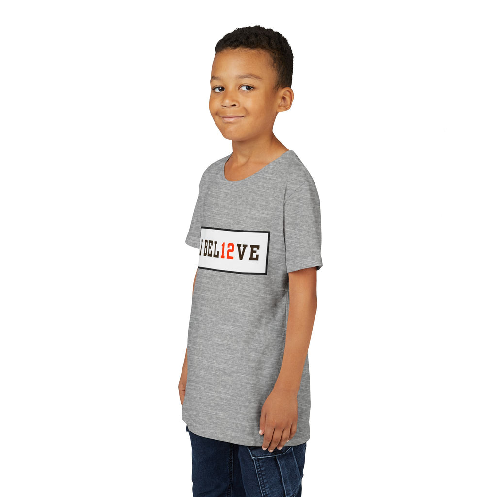 I BEL12VE Shedeur Sanders #12 Youth T-Shirt