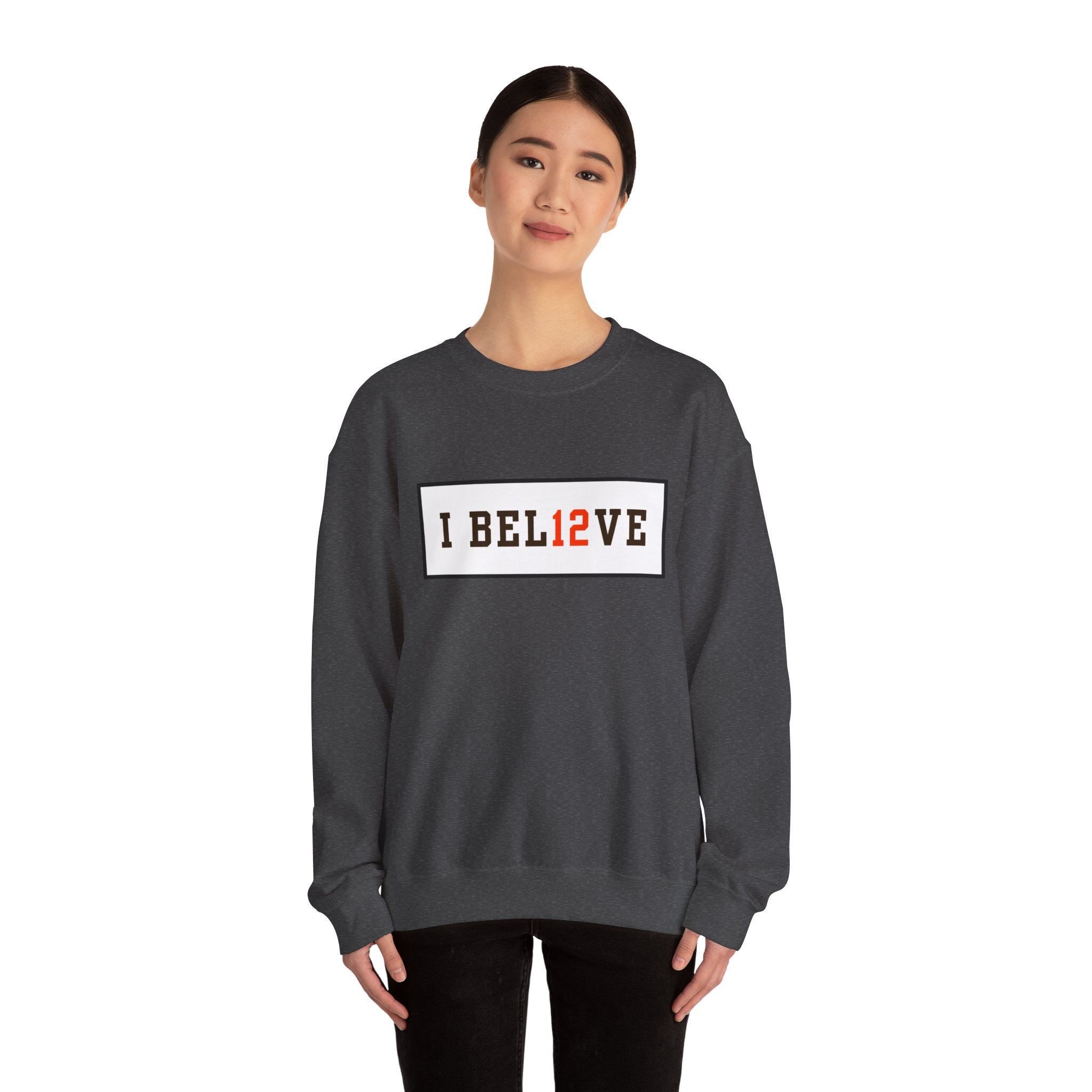 I BEL12VE Shedeur Sanders #12 Cozy Women’s Crewneck