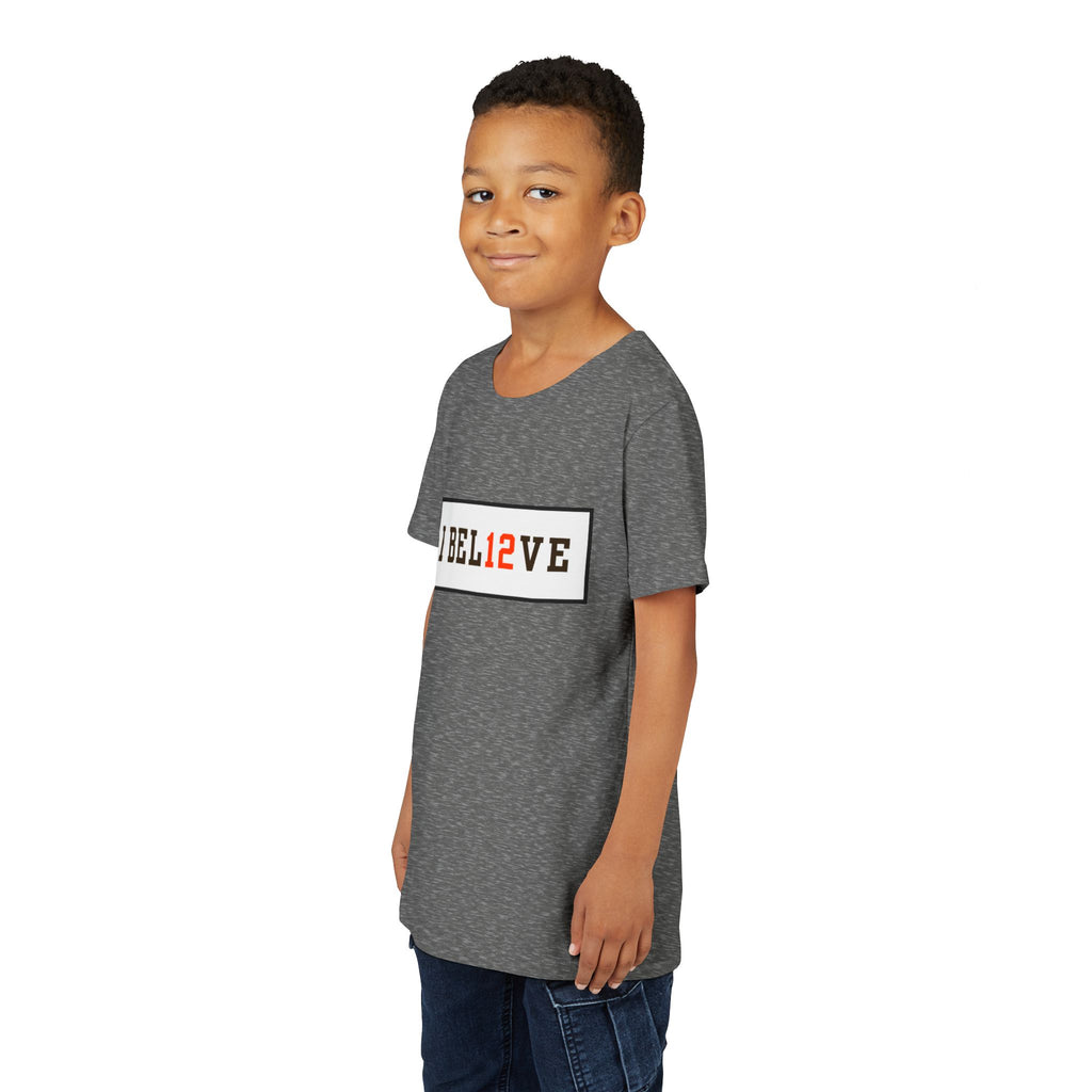 I BEL12VE Shedeur Sanders #12 Youth T-Shirt